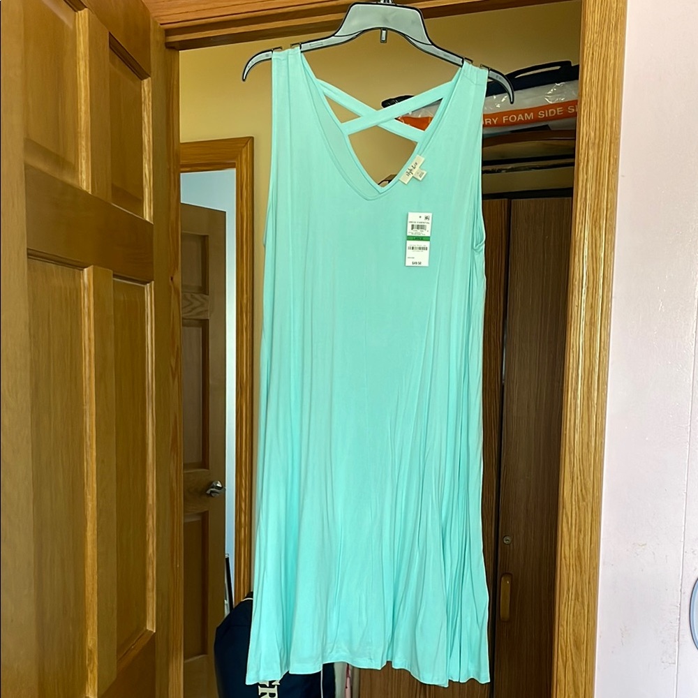 Style & Co. Red and Blue Sleeveless Sundress
